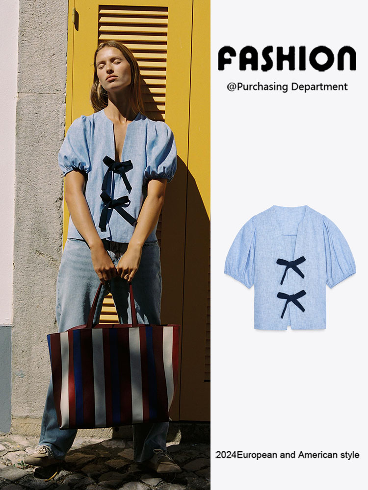 Ethnic Fashion Trends 2025 - Nouvelle Arrivée Chemise Femme à Nœuds