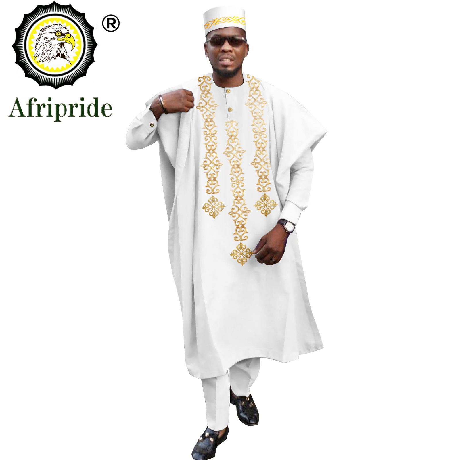 Dashiki Shirt Men - Agbada-Vêtements africains traditionnels pour hommes, ensemble