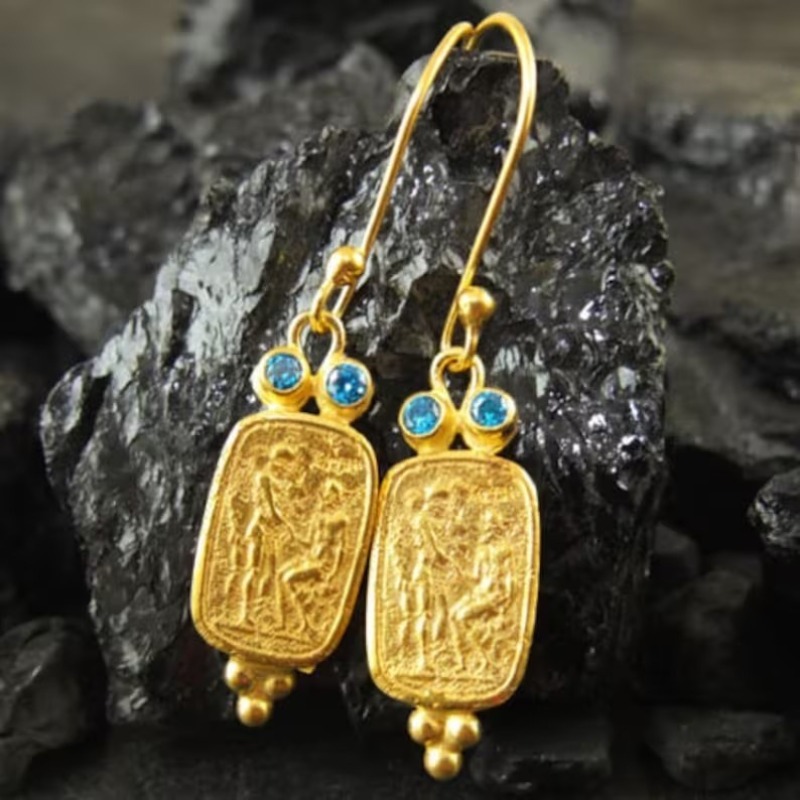 Ethnic Fashion Wear For Women - Boucles d'oreilles pendantes vintage pour femme,