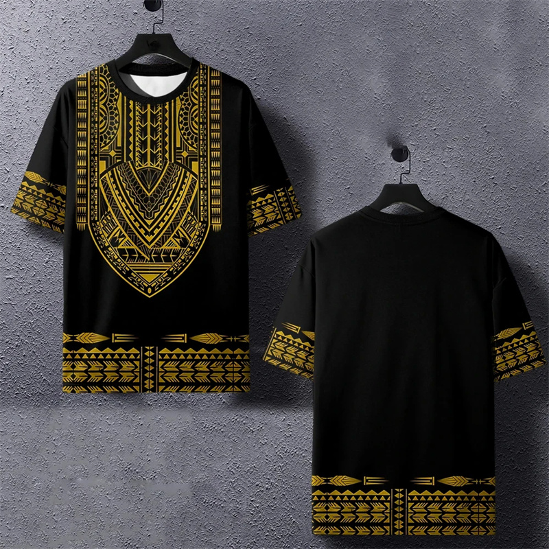 Dashiki Shirt Men - T-shirt d'été Harajuku pour hommes et