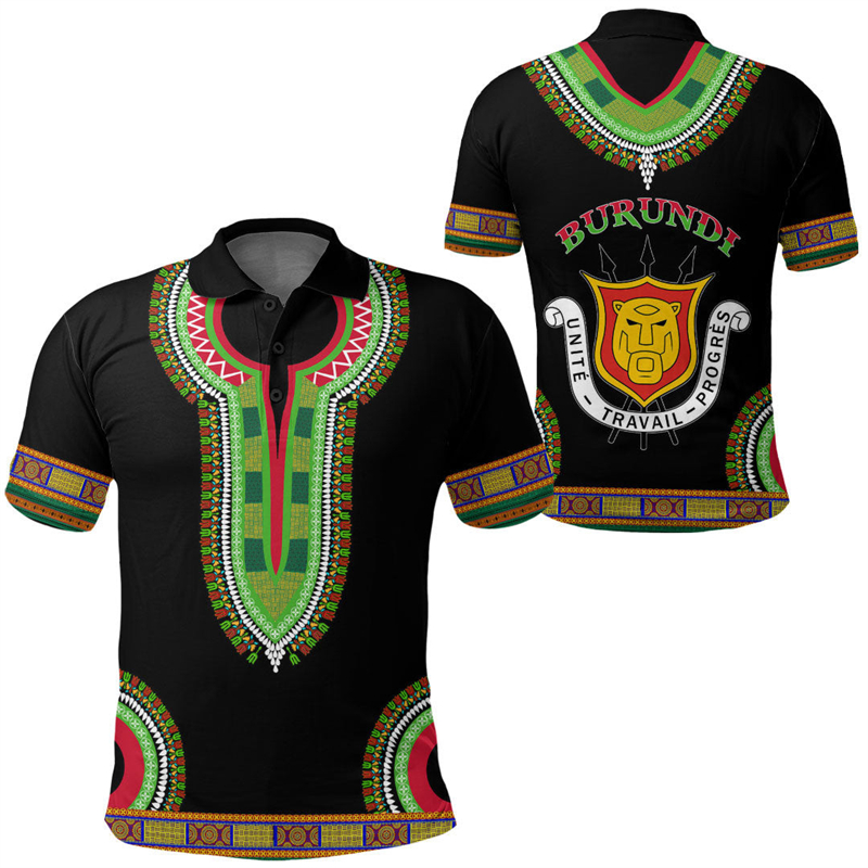 Polos College en 3D pour homme - Dashiki Shirt Men avis et prix