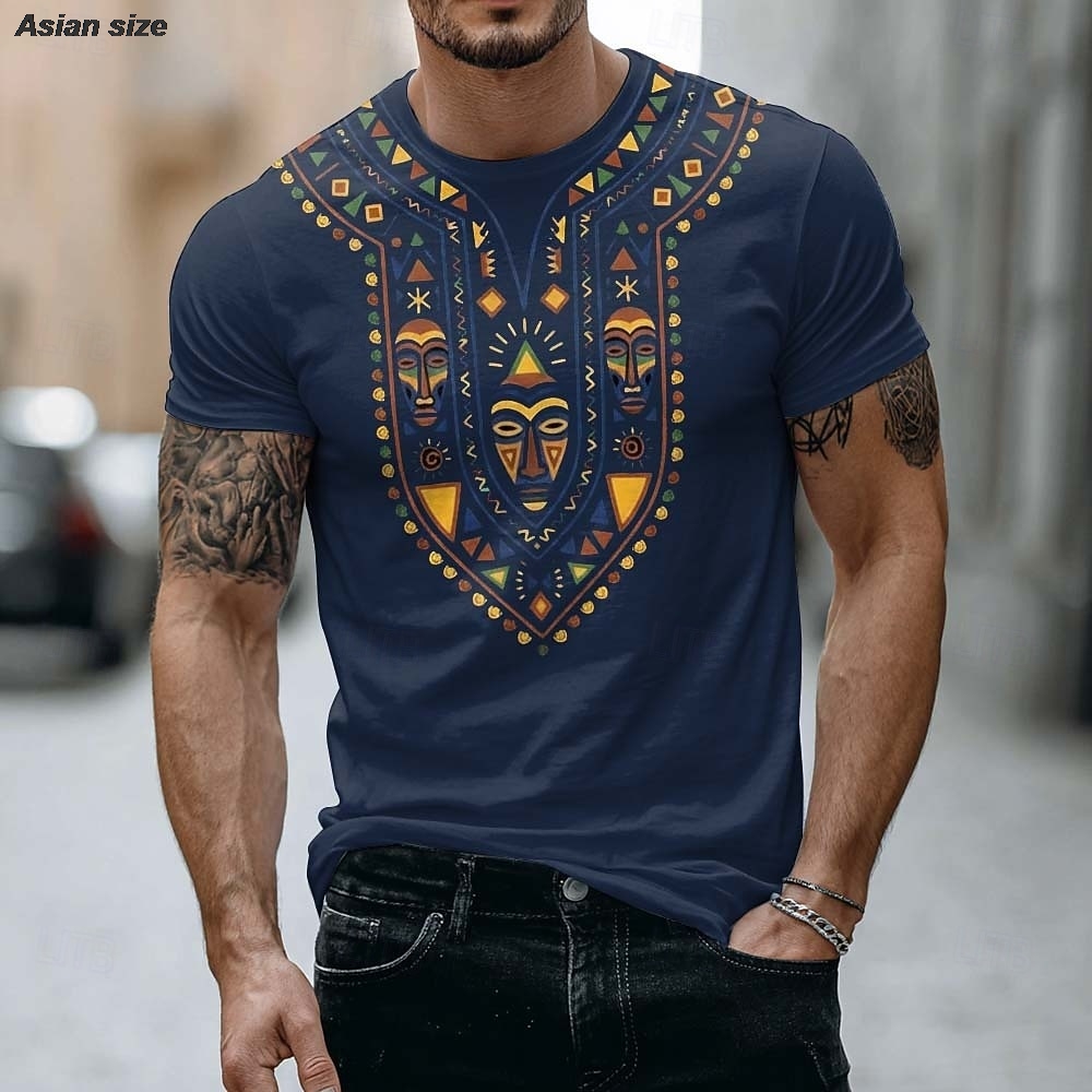 T-shirt Masque Tribal Africain - Dashiki Shirt Men avis et prix
