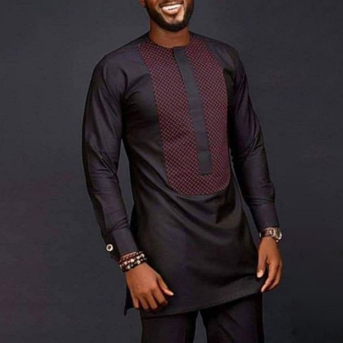 Chemise à manches longues pour - Dashiki Shirt Men avis et prix
