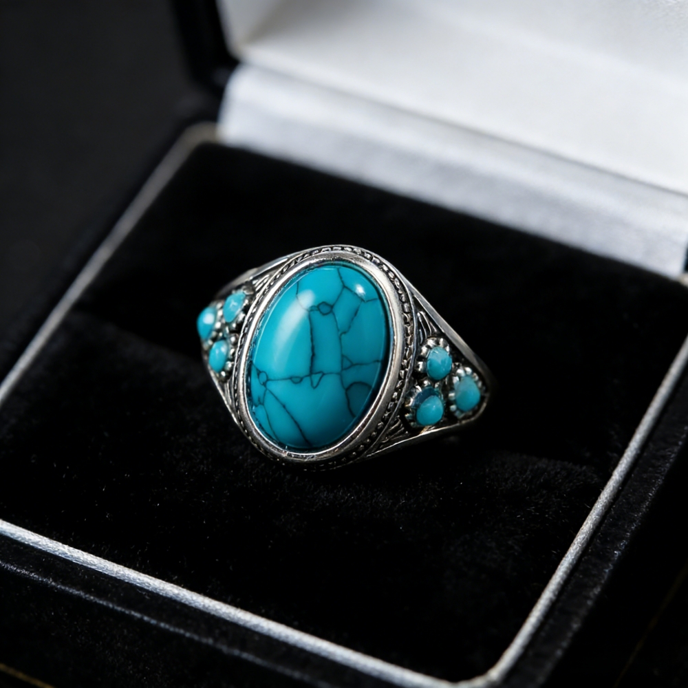 Bague tendance Instagram turqu - Ethnic Fashion Instagram avis et prix