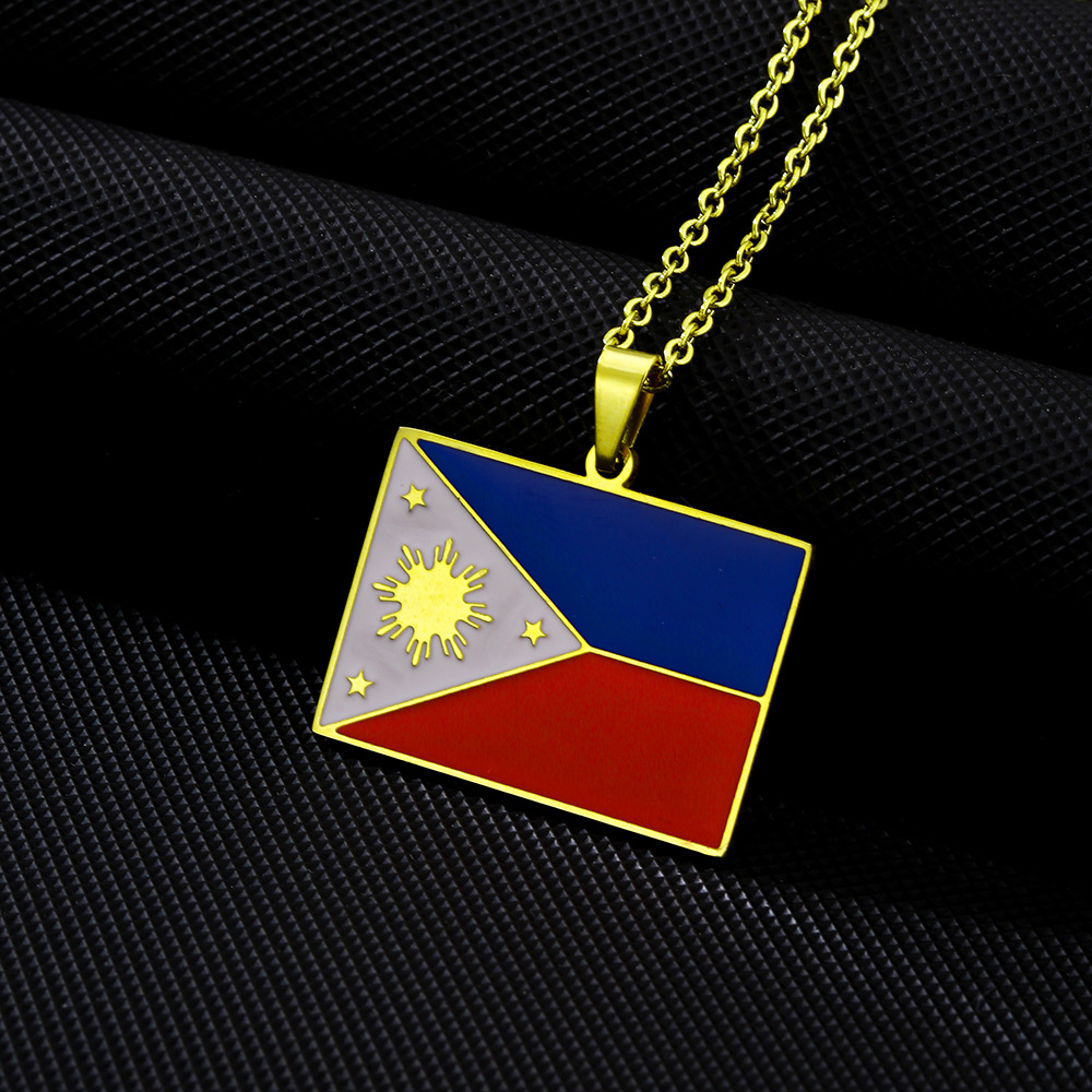 Collier drapeau philippin en a - Ethnic Fashion Philippines avis et prix