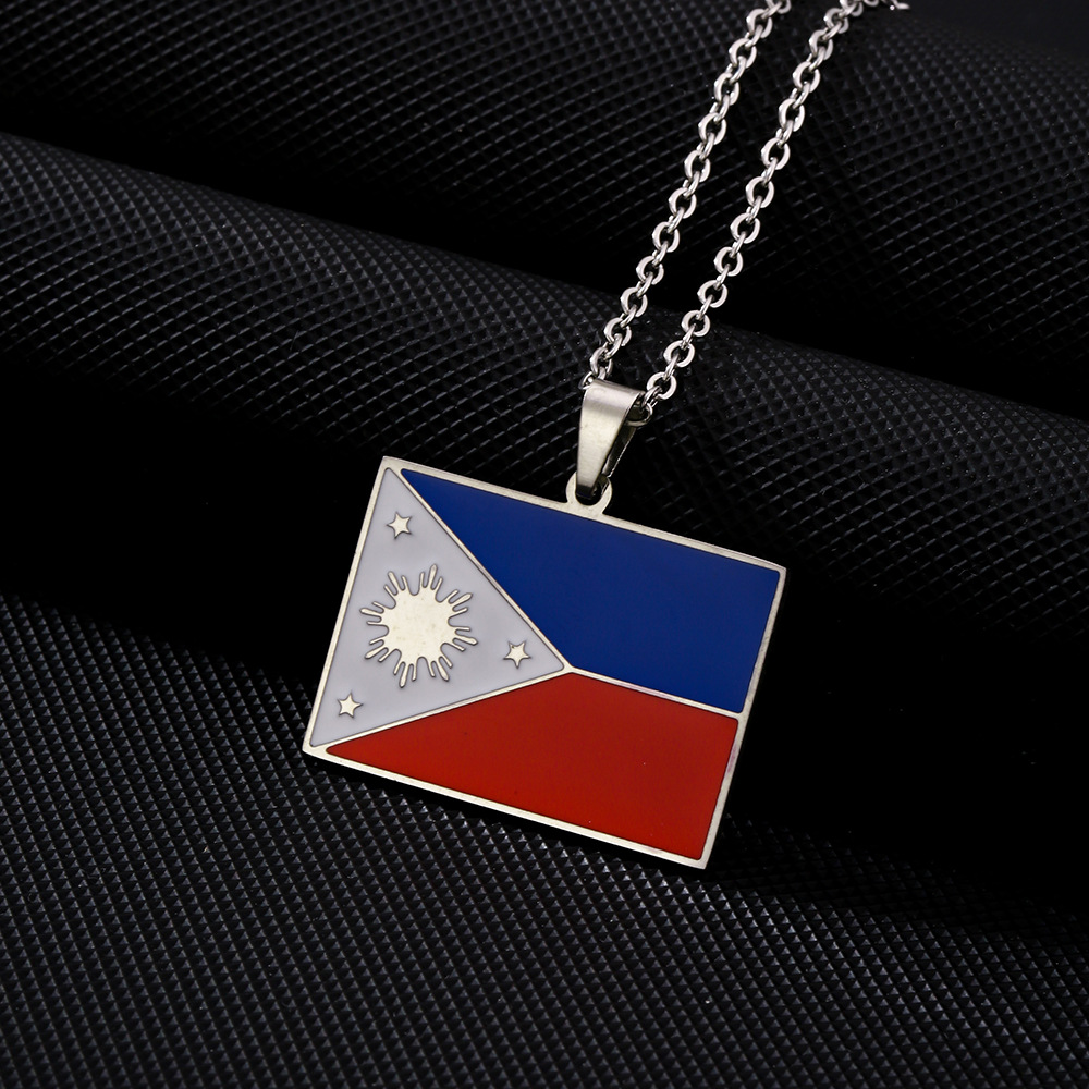 Collier drapeau philippin en a - Ethnic Fashion Philippines avis et prix